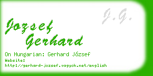 jozsef gerhard business card