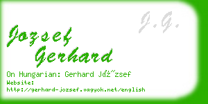 jozsef gerhard business card